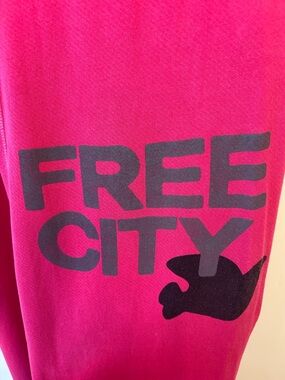 FreeCity Pink jogger sweat pants **DAMAGED** size small